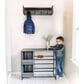 RiverRidge Home Afton 4-Hook Wall Shelf in Dark Weathered Woodgrain and Black, , large
