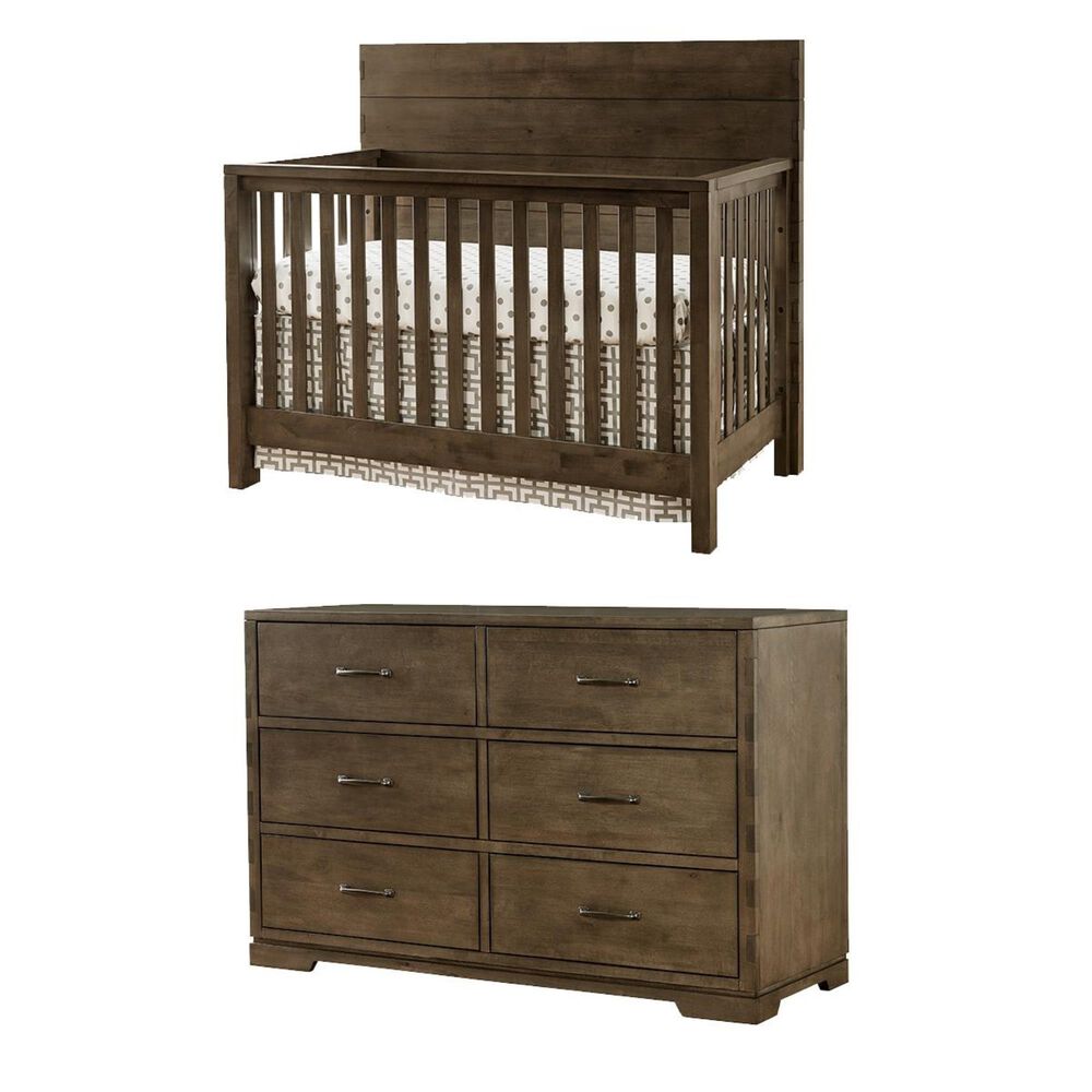 Eastern Shore Dovetail 2 Piece Nursery Set in Graphite, , large
