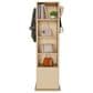 GigaCloud Rotating Jewelry Cabinet with Full-length Mirror, Coat Rack and Shelves in Walnut, , large