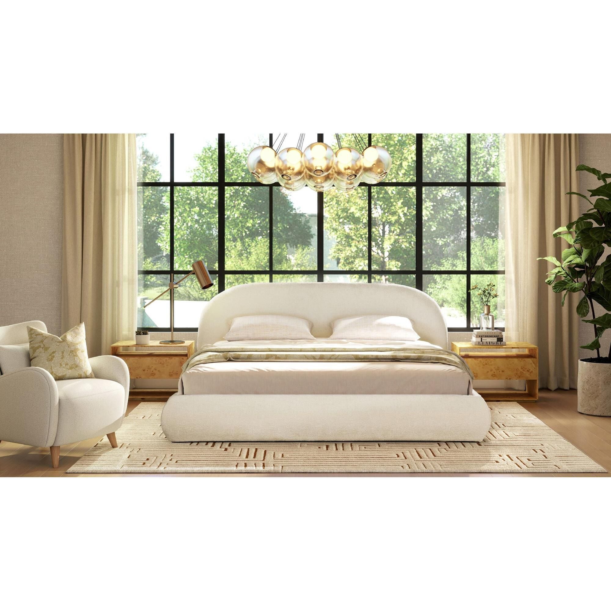 Jennifer Taylor Home Archie Puffy Grounded King Upholstered