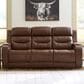 Ashley Knightington Power Reclining Sofa in Brown, , large