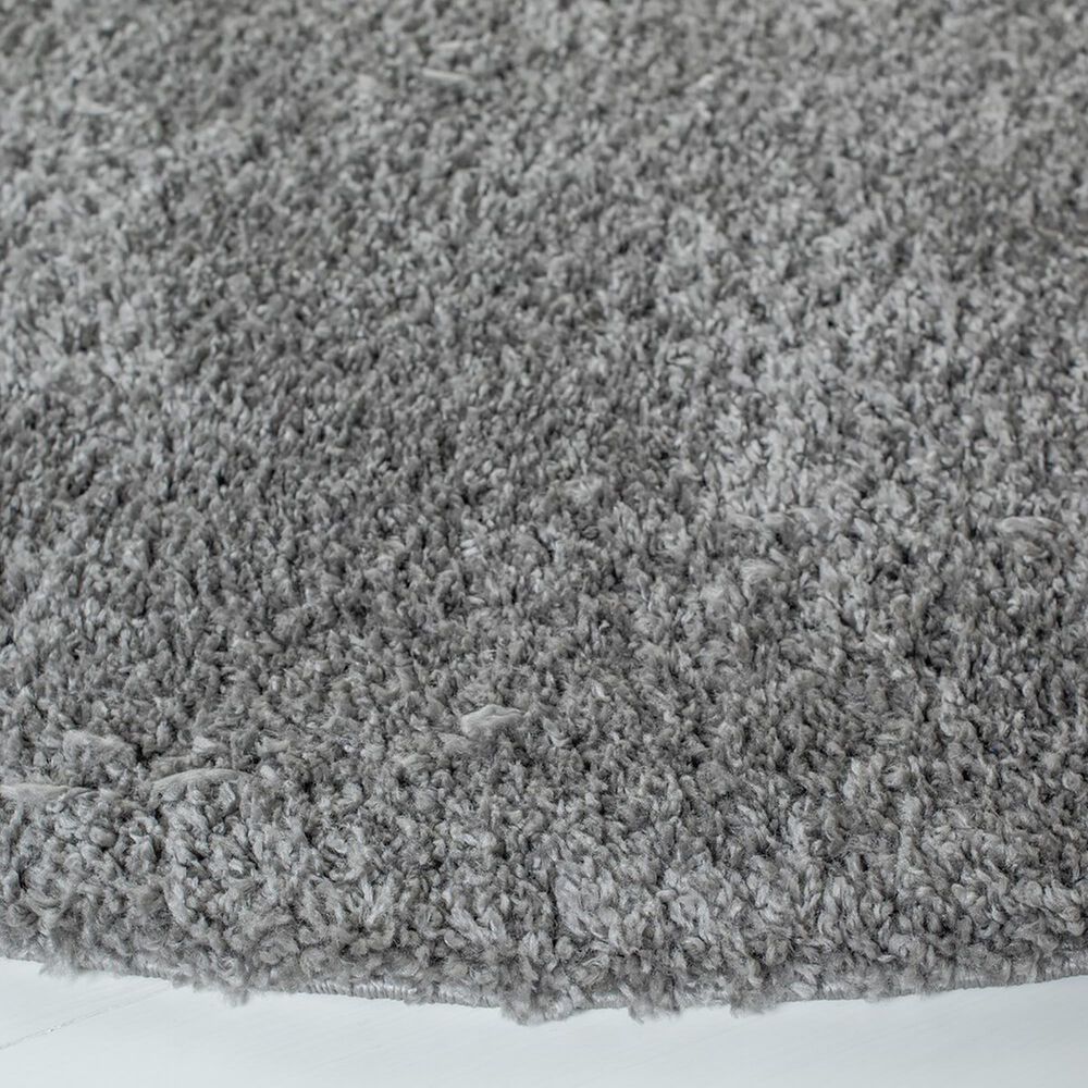 Safavieh August Shag AUG522G 6&#39;7&quot; Round Grey Area Rug, , large