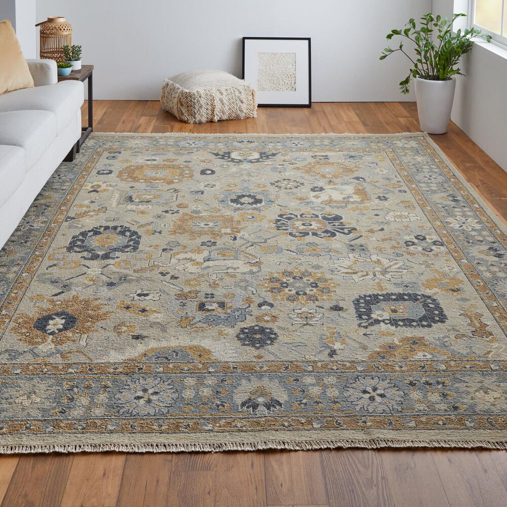 Feizy Corbitt 8&#39;6&quot; x 11&#39;6&quot; Blue and Brown Area Rug, , large