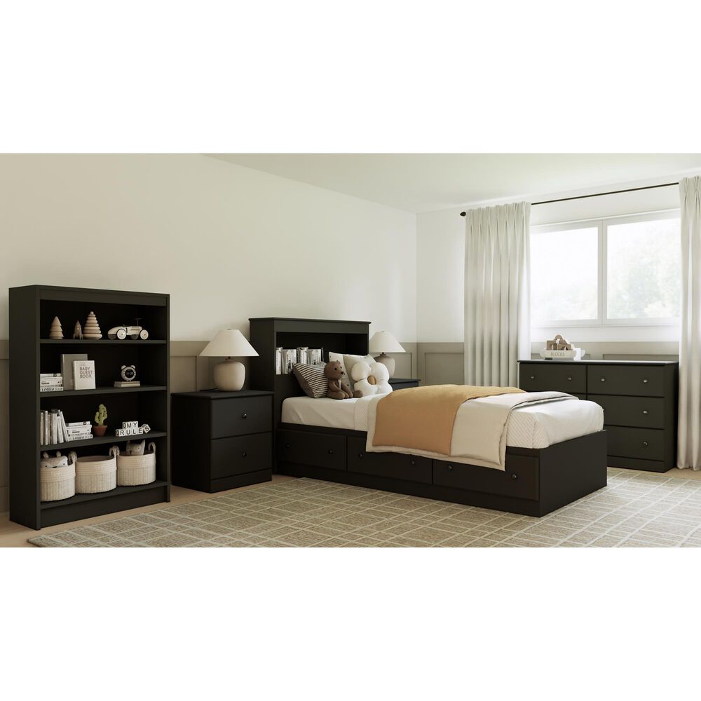 Lemoore Essentials 2 Drawer Nightstand in Black, , large