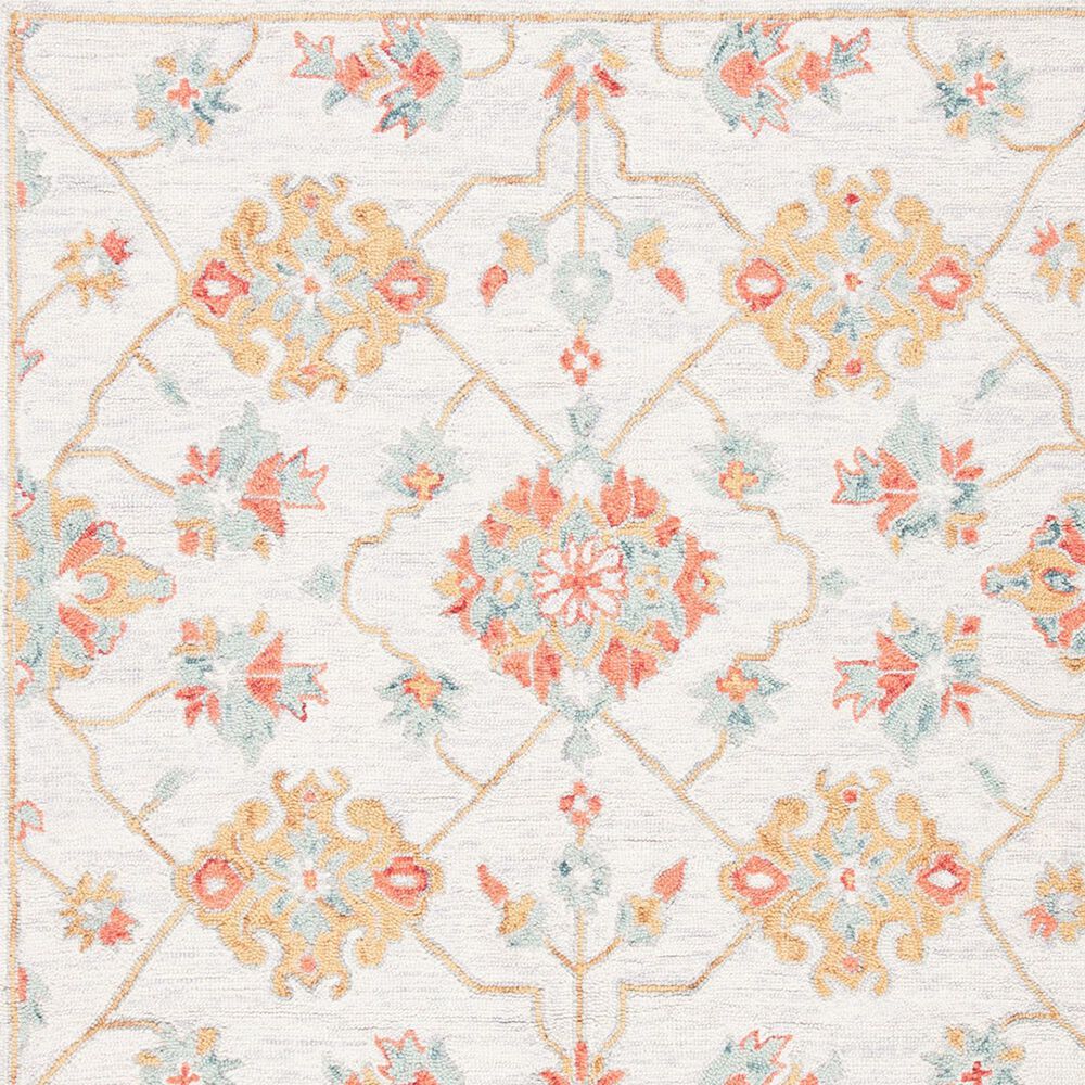 Safavieh Micro-Loop 5&#39; x 8&#39; Silver and Red Area Rug, , large
