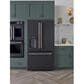 Cafe 22.2 Cu. Ft. Counter Depth French Door Refrigerator in Matte Black with Brushed Stainless Handle, , large