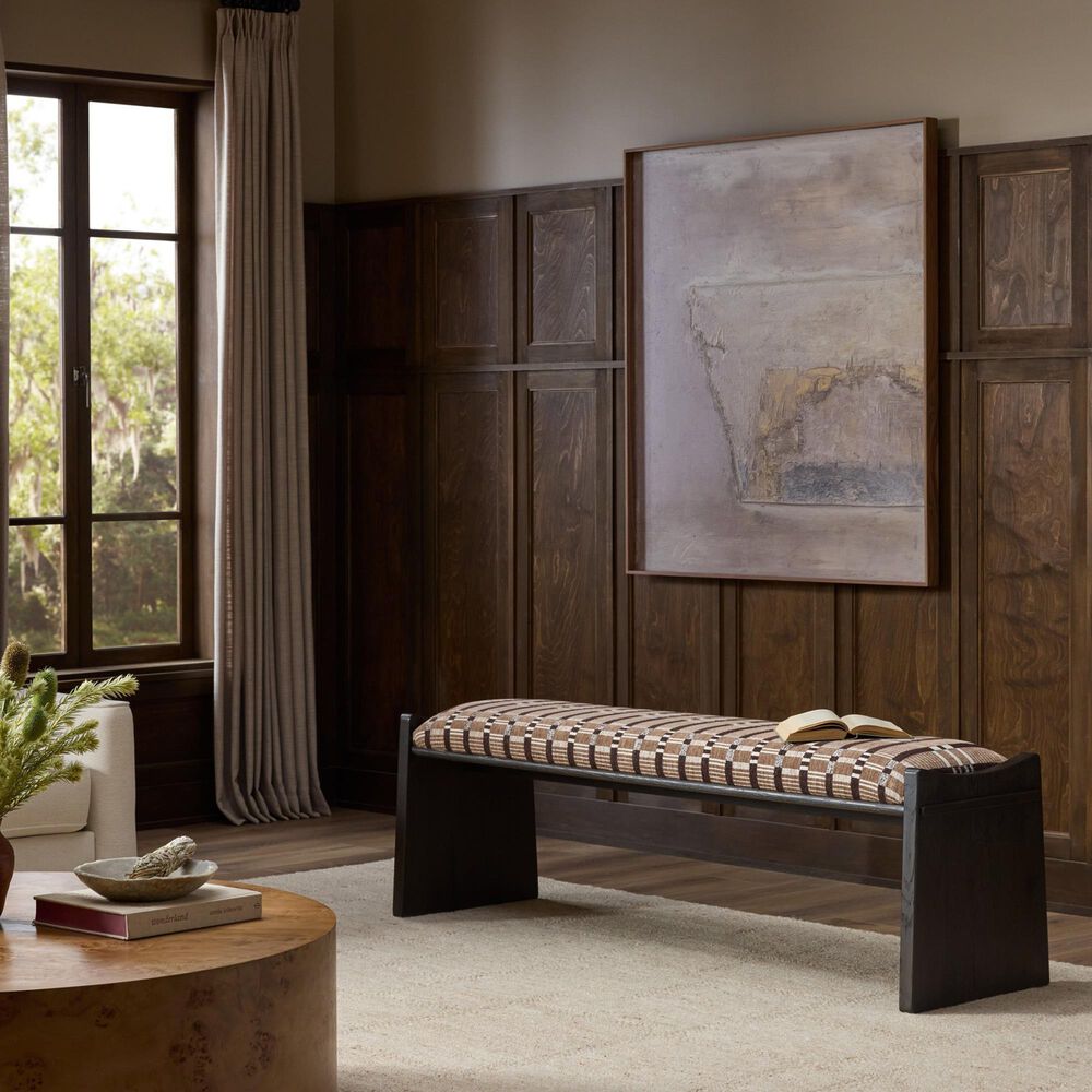 Four Hands Eros Accent Bench in Sandhill Cocoa, , large