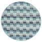 Safavieh Montauk Geometric 4" Round Turquoise and Multicolor Area Rug, , large