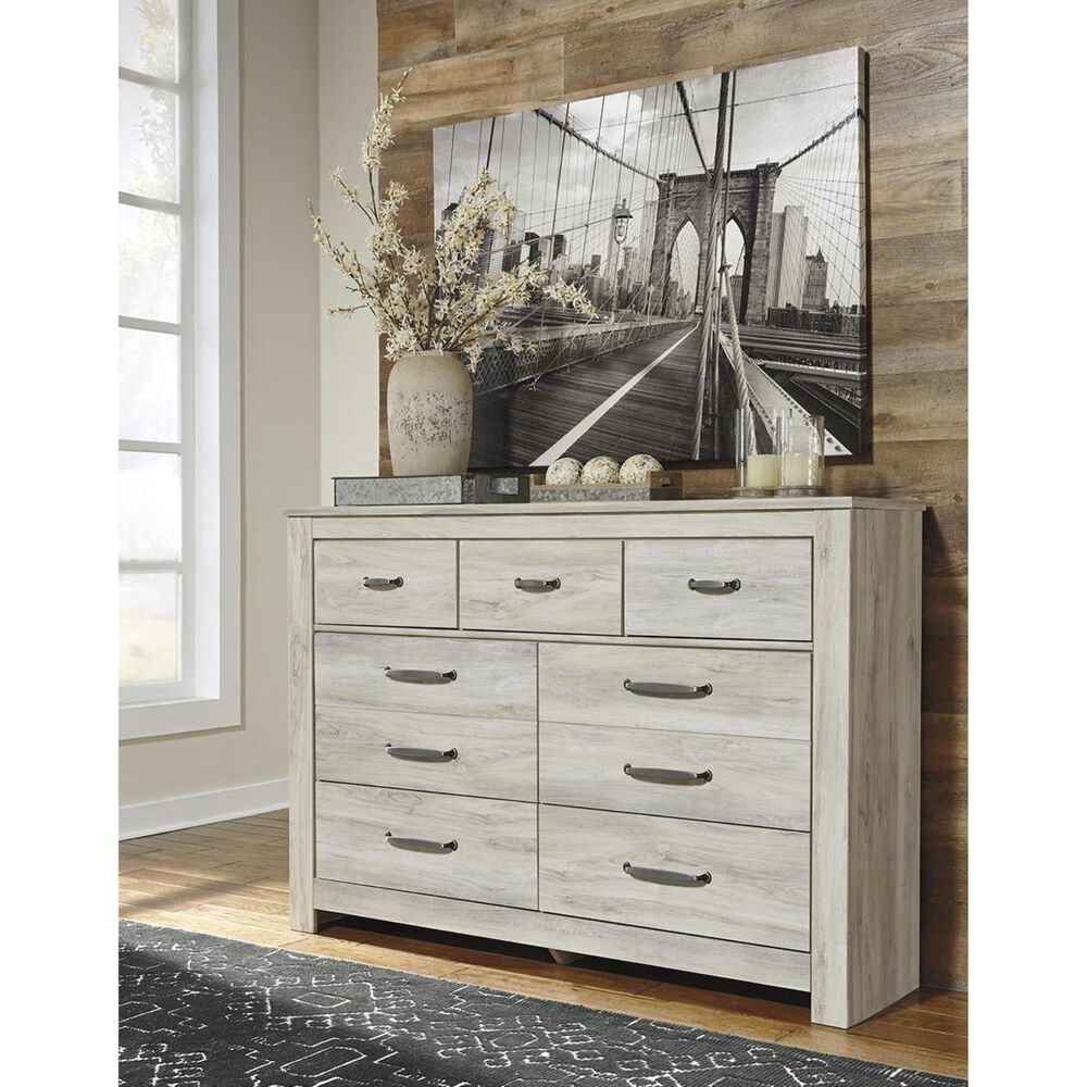 Signature Design by Ashley Bellaby 7 Drawer Dresser in Whitewash