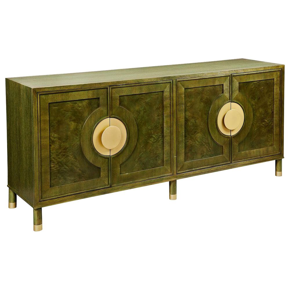 Uttermost Palais 4-Door Cabinet in Olive and Brass, , large