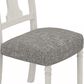 HOMLUX Side Chair with Gray Cushion in White (Set of 2), , large