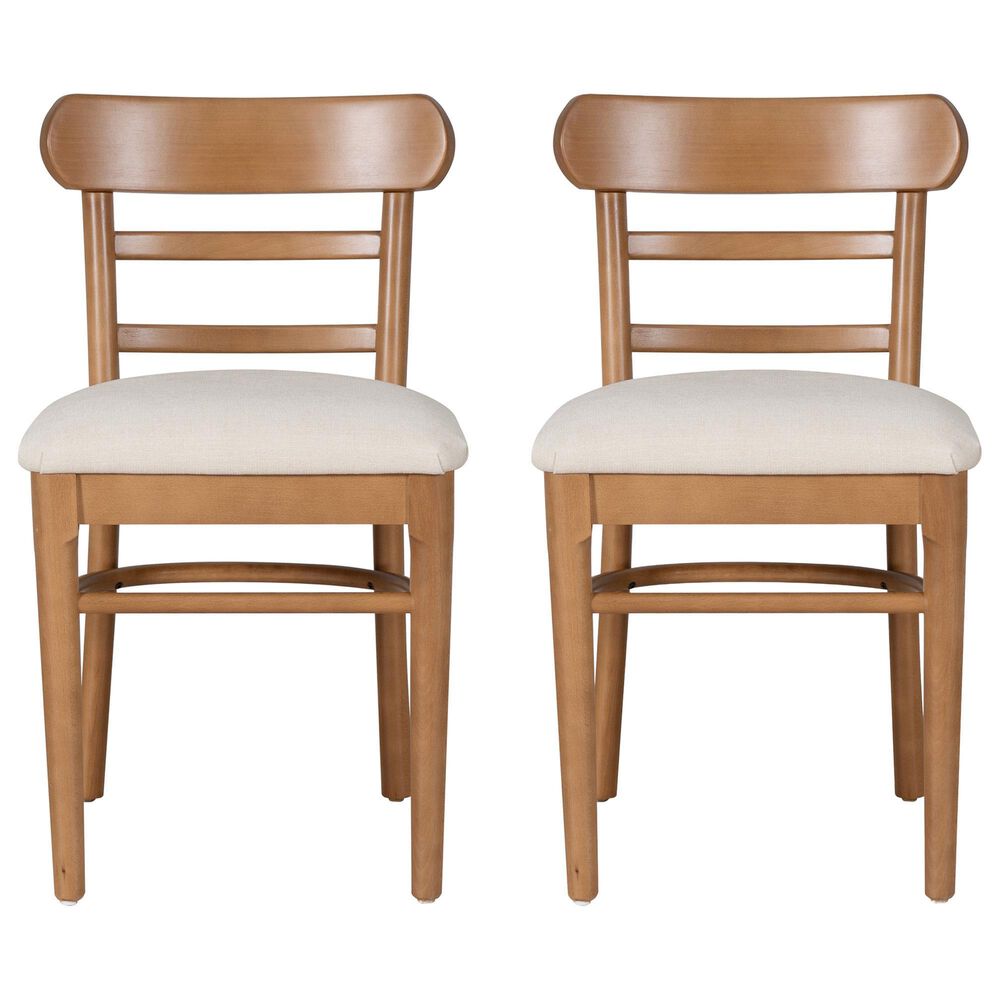 Linon Home Decor Tuttle Side Chair in Brown (Set of 2), , large