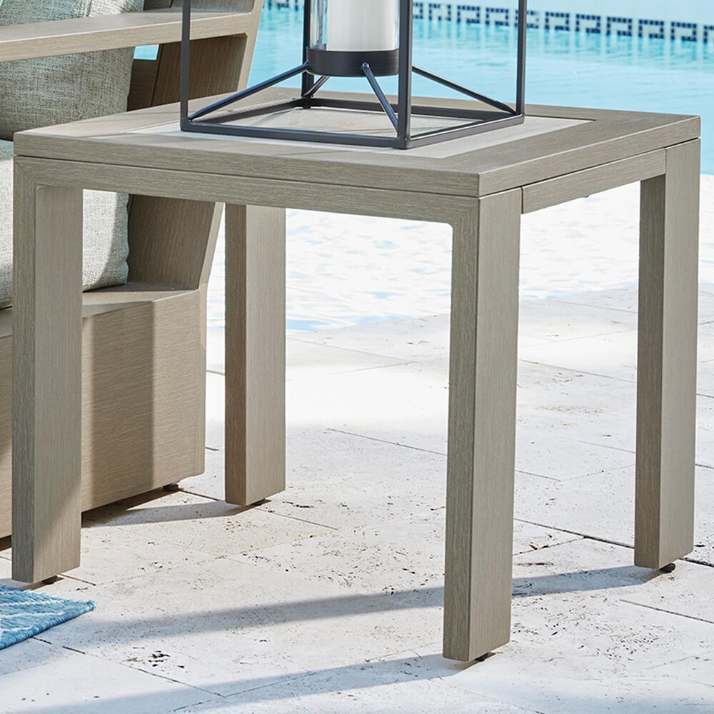 Ashley Kimpton Isle Patio Square End Table in Brown - Table Only, , large