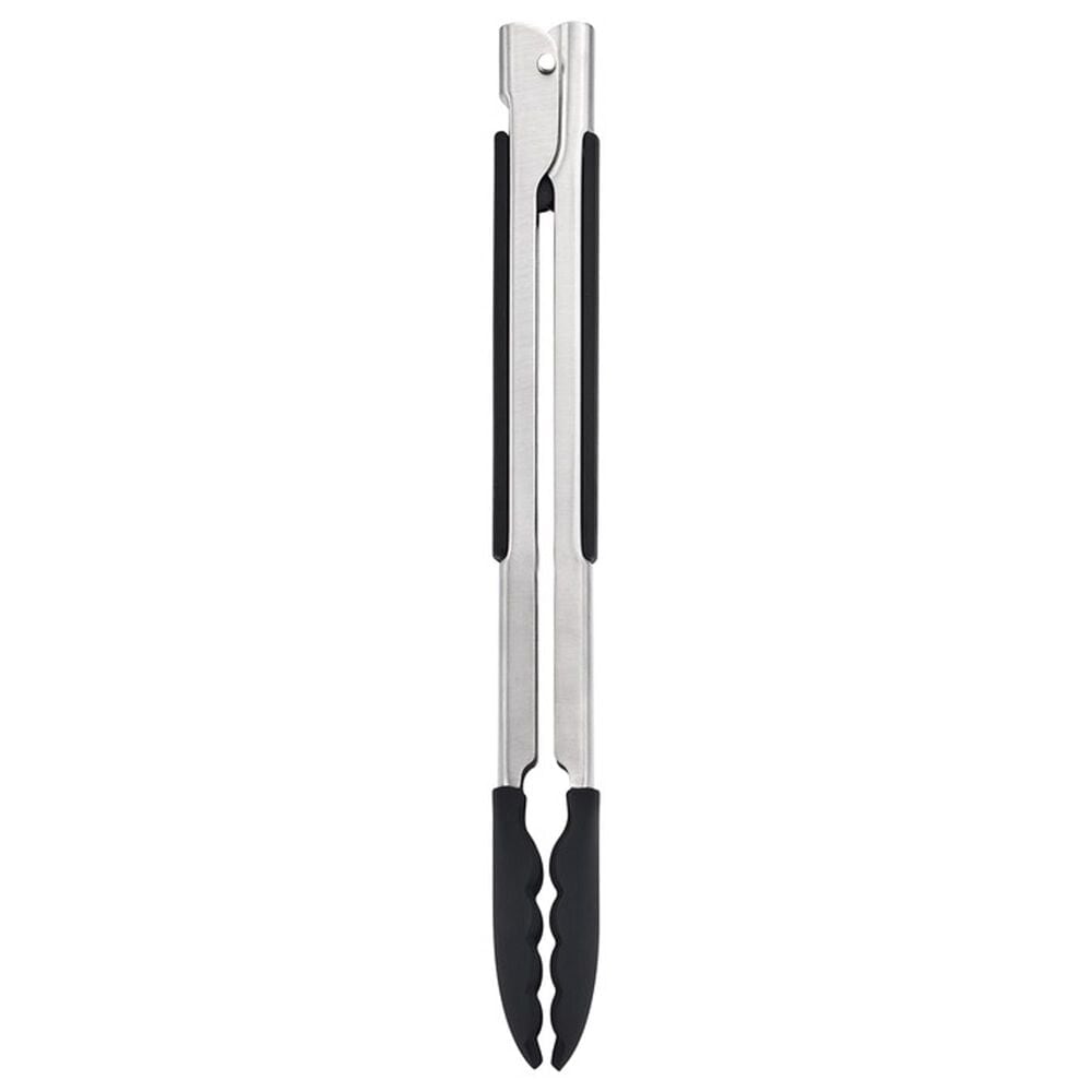 KitchenAid 12" Silicone Slide Lock Tongs in Black, , large