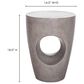 Moe"s Home Collection Aylard Patio Stool in Grey, , large