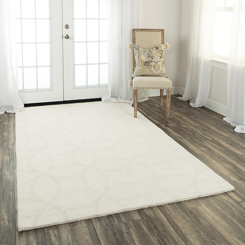 RIZZY Harmony Geometric 5&#39; x 7&#39;6&quot; Ivory Area Rug, , large
