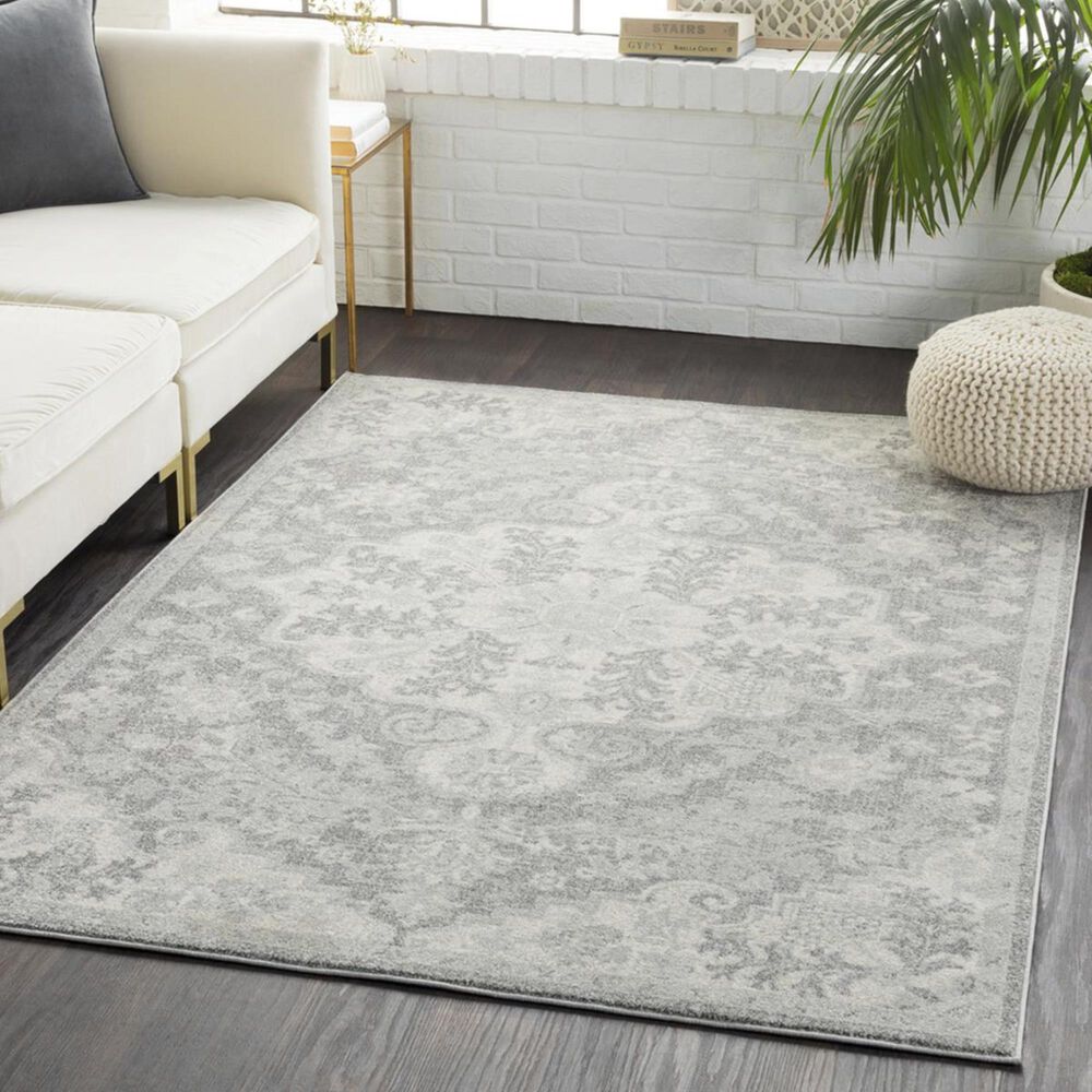 Surya Harput HAP-1070 5&#39;3&quot; x 7&#39;3&quot; Gray, Charcoal and Beige Area Rug, , large