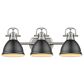 Golden Lighting Duncan 3-Light Bath Vanity in Pewter and Matte Black, , large