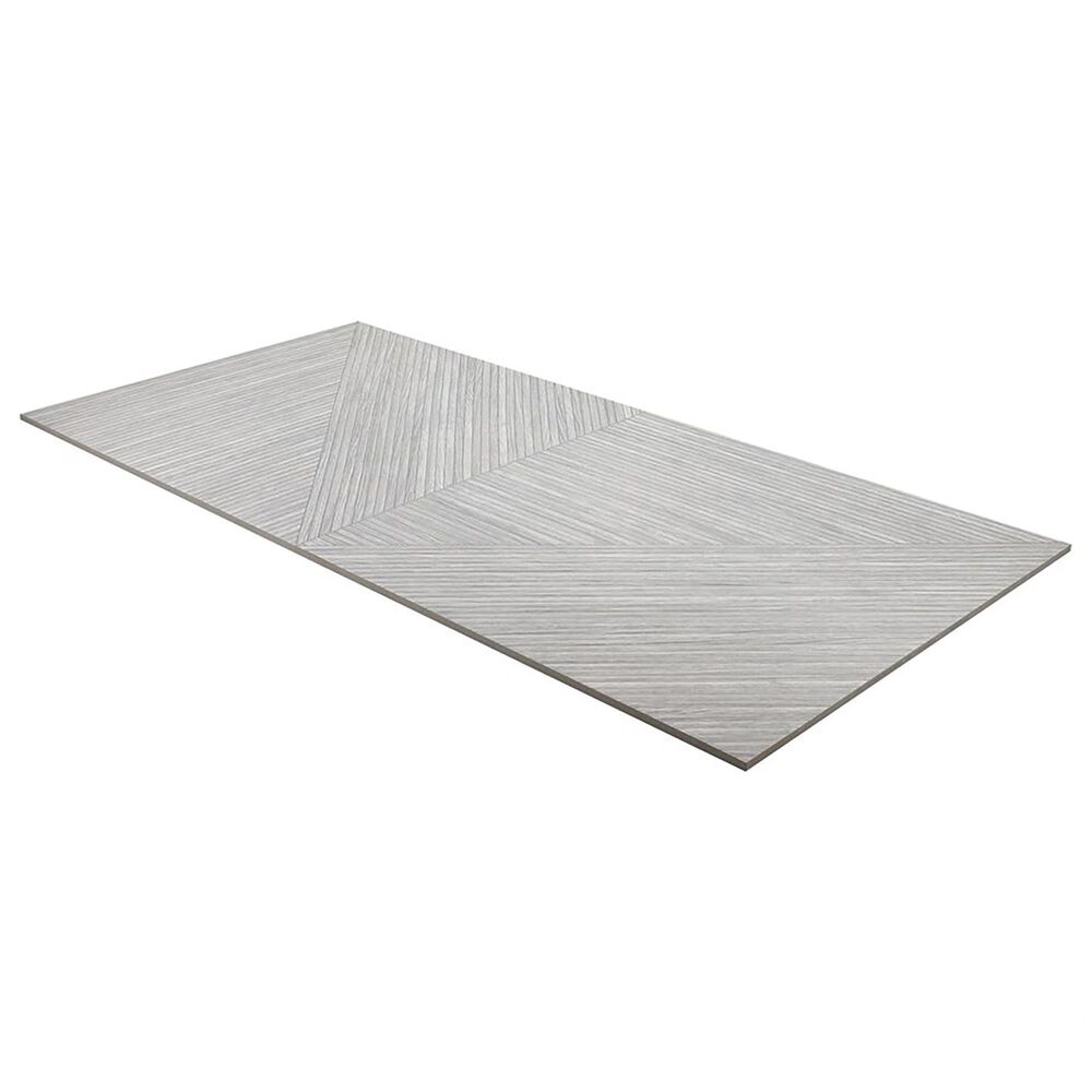 Soho Studio Lounge Ribbed Gray 24" x 48" Porcelain Tile, , large