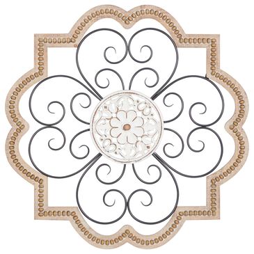 Maple and Jade 27" x 27" Farmhouse Wall Decor in White and Black, , large