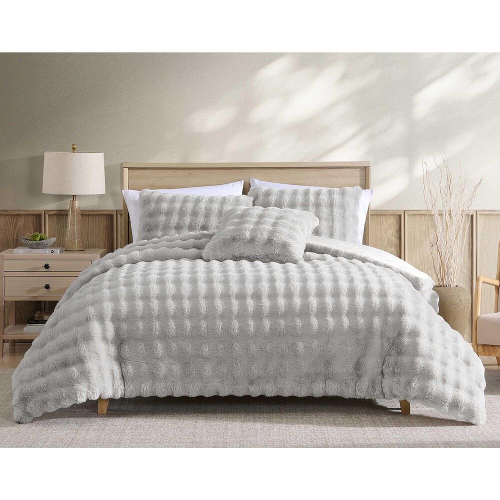 Hallmart Collectibles Bubble 4-Piece Queen Comforter Set in Gray, , large