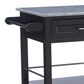 Linon Home Decor Mitchell Kitchen Cart in Black and Grey, , large