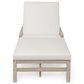 HOMLUX Patio Chaise Lounge with Square Backrest in Gray, , large