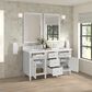 James Martin Vanities Lorelai 60" Double Vanity in Bright White with 3 cm White Zeus Quartz Top, , large