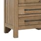 Millenium Ridgester King Panel Bed with Two Nightstands in Light Brown with USB Ports, , large