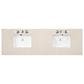 James Martin Vanities Chicago 72" Double Bathroom Vanity in Glossy White with 3 cm Eternal Marfil Quartz Top and Rectangular Sinks, , large