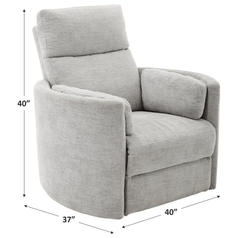Simeon Collection Radius Power Swivel Glider Recliner in Mineral NFM