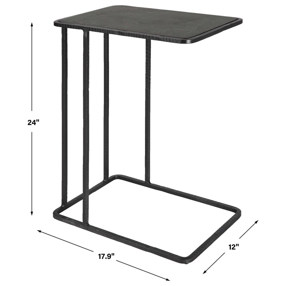 Uttermost Company Cavern Accent Table in Black and Blue, , large