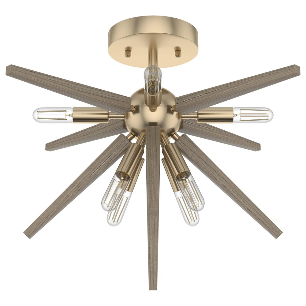 Hunter Jupiter Star Semi-Flush Mount in Alturas Gold, , large