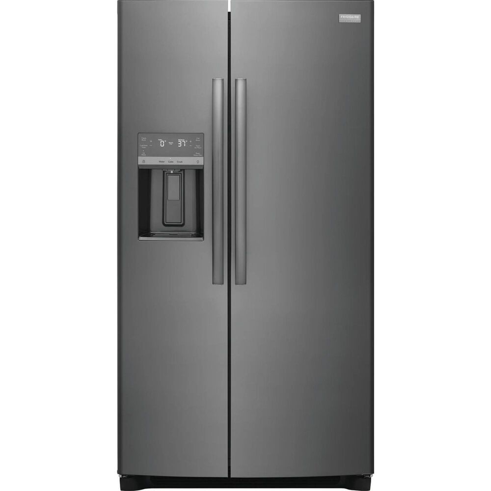 Frigidaire Gallery 25.6 Cu. Ft. Standard Depth Side-by-Side Refrigerator in Smudge Proof Black Stainless Steel, , large