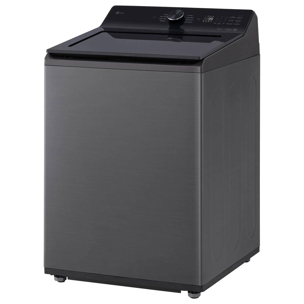 LG 5 Cu. Ft. Smart Top Load Washer and 7.3 Cu. Ft. Electric Dryer Laundry Pair in Platinum Black, , large