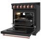Thor Kitchen Gordon Ramsay 4.6 Cu. Ft. Professional Liquid Propane Range with Rose Gold Handle Kit in Black, , large