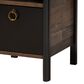 Baxton Studio Vaughan 1-Door Nightstand in Dark Brown, Rustic Brown and Black, , large