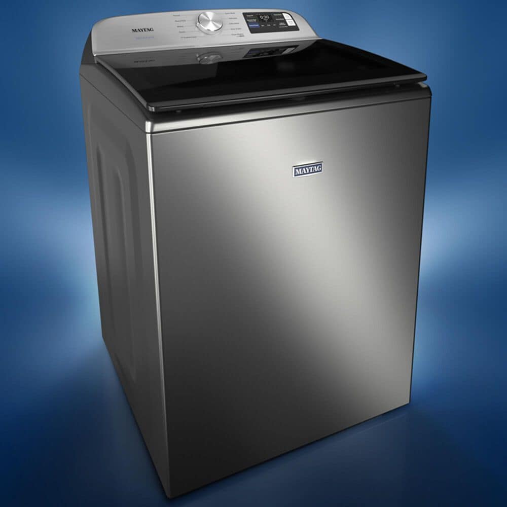 Maytag 5.2 Cu. Ft. Top Load Smart Washer with Extra Power in Classic Silver, , large