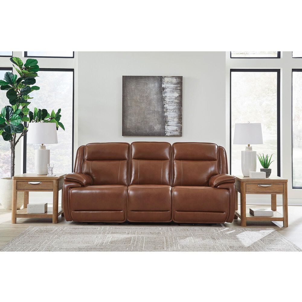 Ashley Healy Pier Power Reclining Sofa in Chocolate, , large
