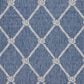 L&R Resources Seaside SEADE81875AWT1A30 1"10" x 3" Navy and White Indoor/Outdoor Area Rug, , large