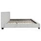 Ashley Zuraleus King Upholstered Platform Bed with Two Nightstands in Matte White, , large