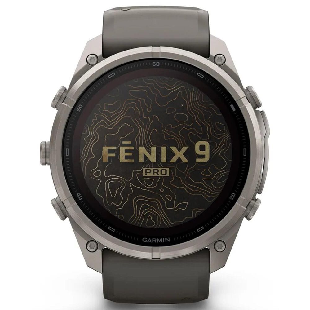 Garmin fenix 9 Pro inReach Solar Smartwatch 51mm Titanium with Pebble Gray and Silver Gray Silicone Band, , large