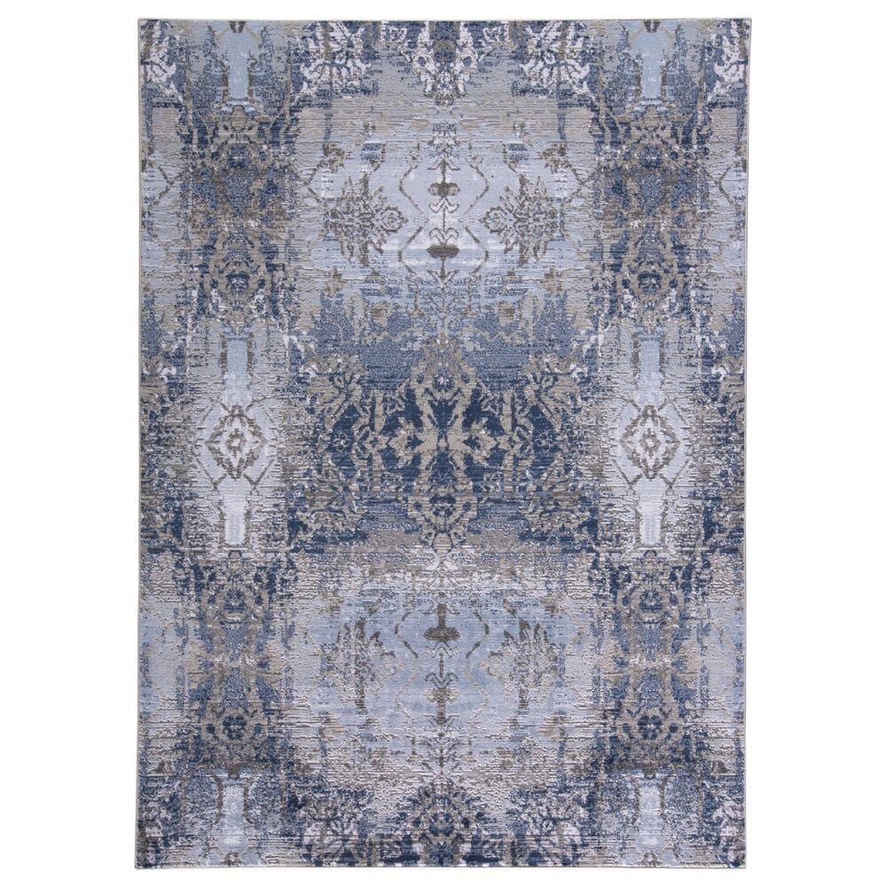 Feizy Gaspar 1"8" x 2"10" Light Blue and Sterling Area Rug, , large