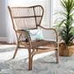 Baxton Studio Lamaria Rattan Arm Chair in Natural Brown Antique, , large