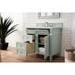 James Martin Vanities Brittany 36" Single Bathroom Vanity in Sage Green with 3 cm Carrara White Marble Top and Rectangle Sink, , large