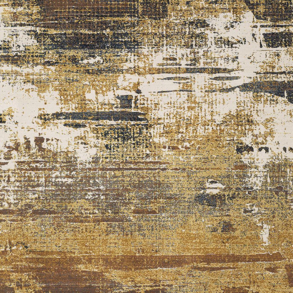 Oriental Weavers Caravan Abstract Mixup 3&#39;3&quot; x 5&#39; Gold and Beige Area Rug, , large