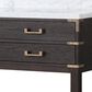 Lexora Home Norwalk 72" Double Bathroom Vanity in Brown Oak with White Carrara Marble Top and Rectangular Sinks, , large