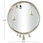Maple and Jade Round Aluminum Wall Mirror in Silver, , large