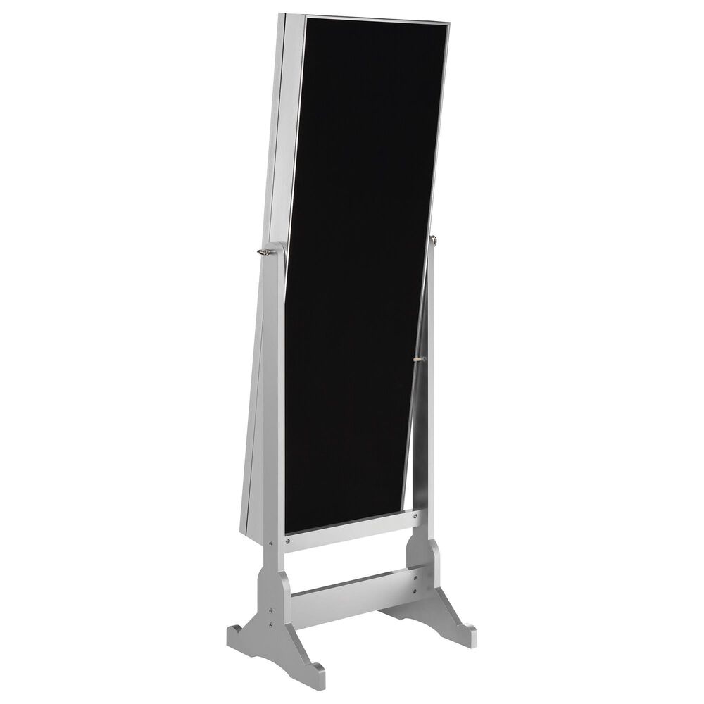 Pacific Landing Moore Jewelry Cheval Mirror in Silver, , large