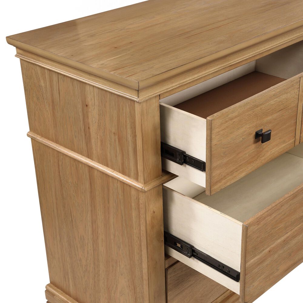 New Heritage Design Sunstone 6 Drawer Dresser Only in Honey Tan, , large